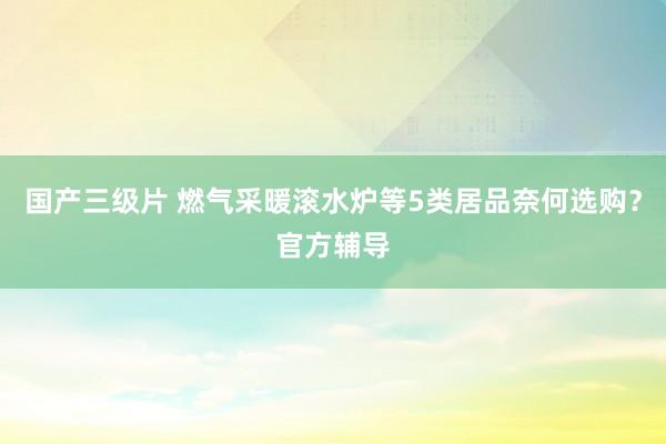 国产三级片 燃气采暖滚水炉等5类居品奈何选购？官方辅导