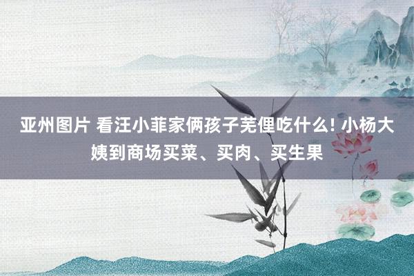 亚州图片 看汪小菲家俩孩子芜俚吃什么! 小杨大姨到商场买菜、买肉、买生果