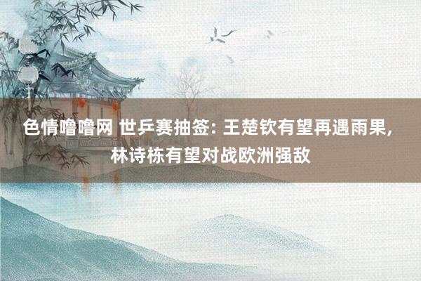 色情噜噜网 世乒赛抽签: 王楚钦有望再遇雨果, 林诗栋有望对战欧洲强敌